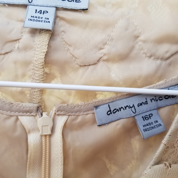 2pc lace dress with jacket. Dress size 16. Danny & Nicole. Light taupe - Picture 5 of 11